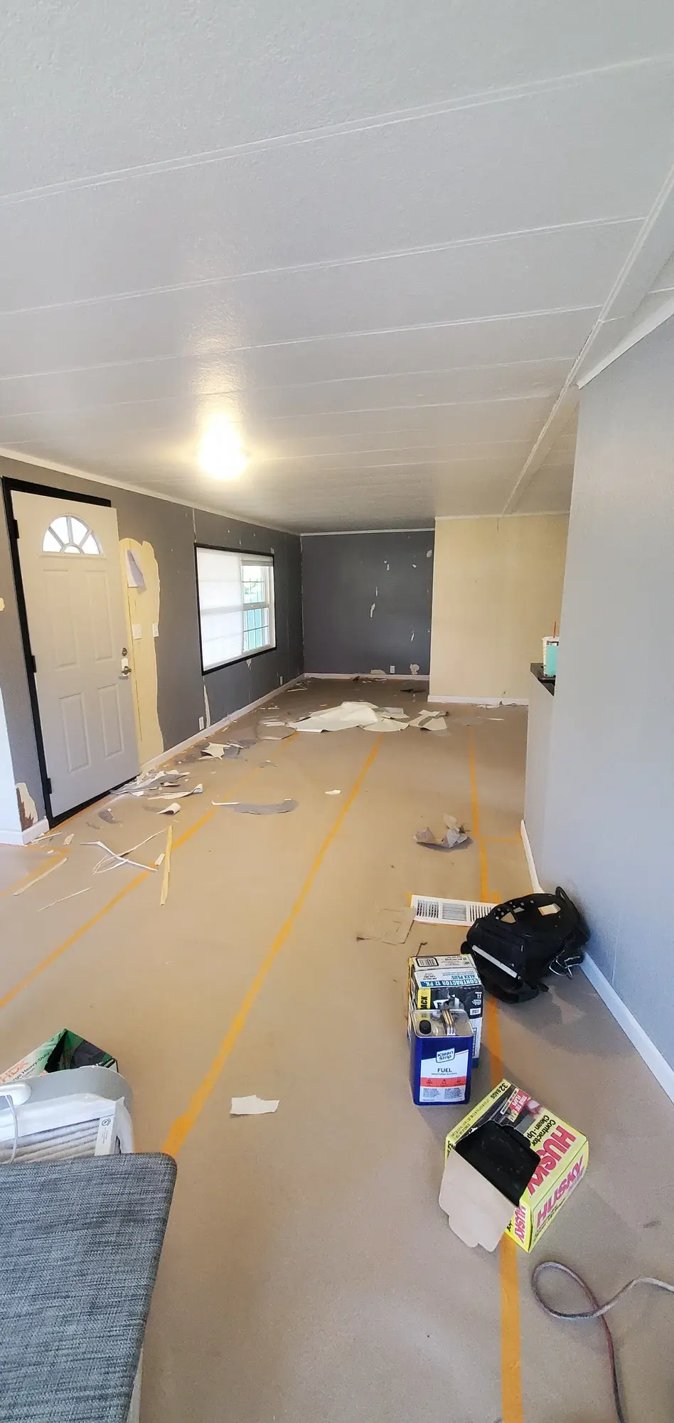 Prep Work — Floor & Wall Protection